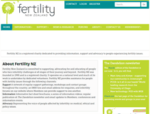 Tablet Screenshot of fertilitynz.org.nz